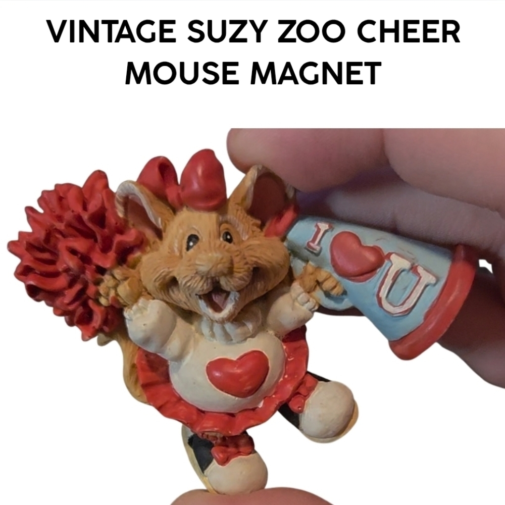 Cheer Mouse Magnet - Red and Blue